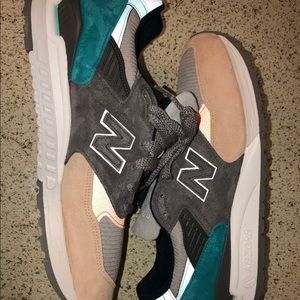 New Balance 998 3m Teal Orange Sand 
